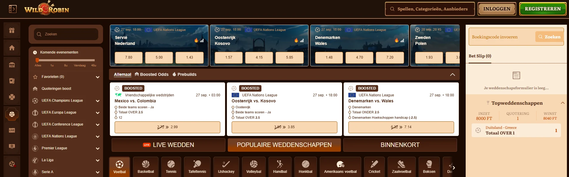 wildrobin casino sport